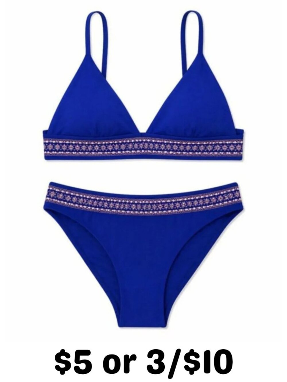 Cobalt Blue Bikini Size Large NWOT